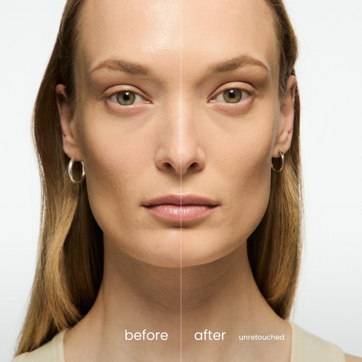 Blur Effect Loose Powder 91 Before & After - INGLOT Cosmetics