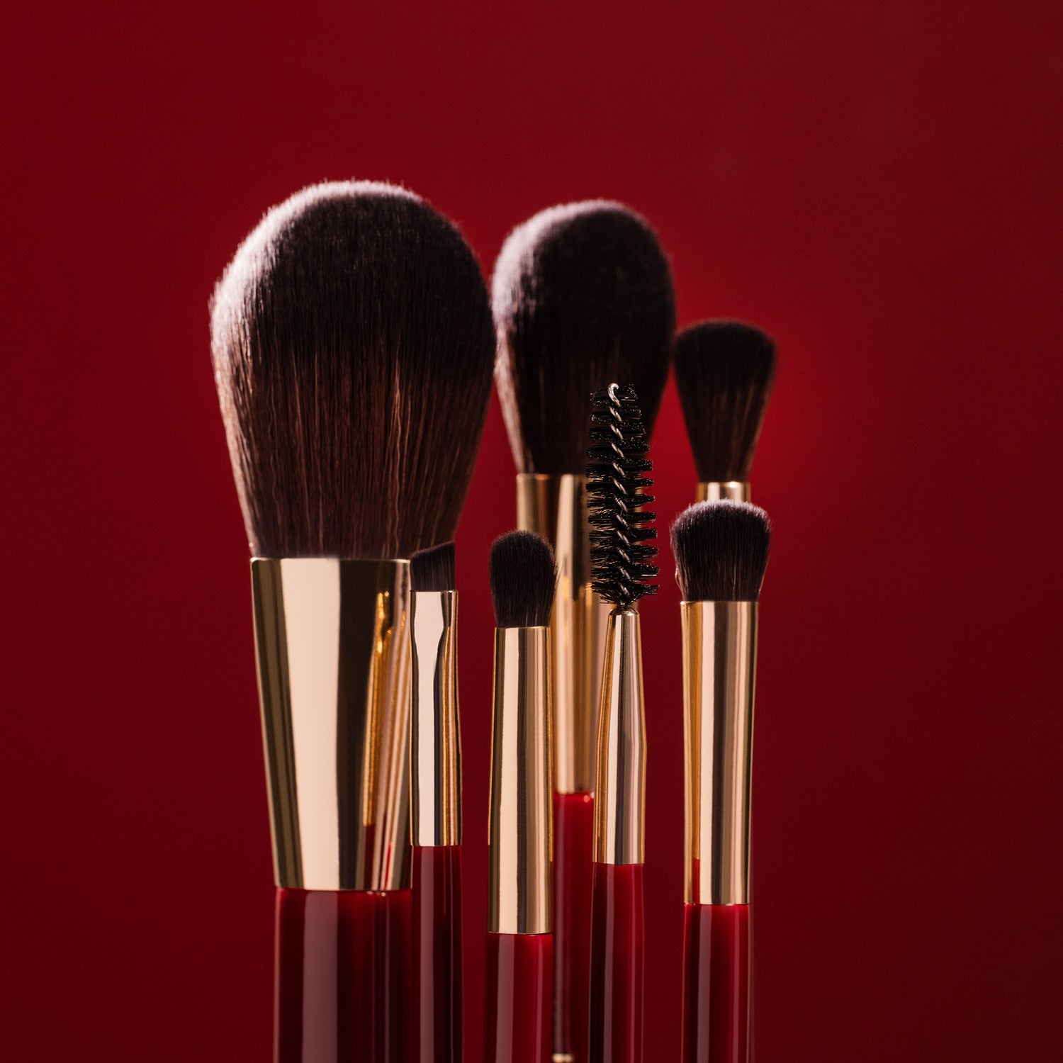 Make-up Brush Set Burgundy