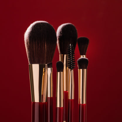 Make-up Brush Set Burgundy